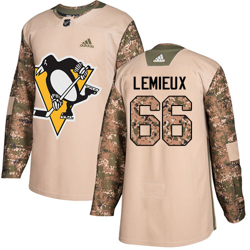 Adidas Penguins #66 Mario Lemieux Camo Authentic Veterans Day Stitched NHL Jersey